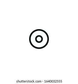 cd disk vector icon on white background