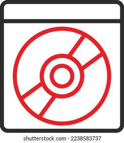 CD disk Vector Icon which is suitable for commercial work and easily modify or edit it
