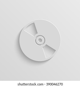 cd disk vector paper icon