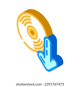 cd download file isometric icon vector. cd download file sign. isolated symbol illustration