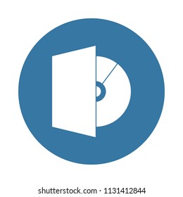 CD drive icon in Badge style  on white background