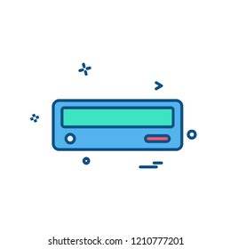 Cd drive icon design vector
