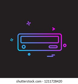 Cd drive icon design vector