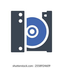 Cd drive icon, Vector graphics