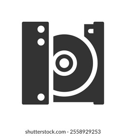 Cd drive icon, Vector graphics