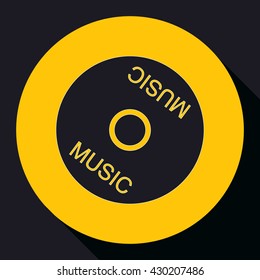 Cd drive to listen to music .Icon.