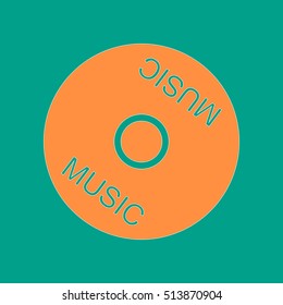 Cd drive to listen to music .Icon.