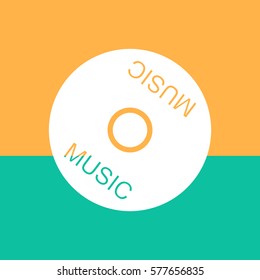 Cd drive to listen to music .Icon.