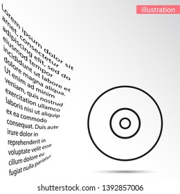 CD drive vector icon . Lorem Ipsum Illustration design