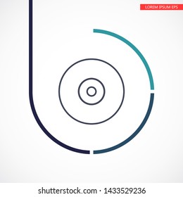 CD drive vector icon . Lorem Ipsum Illustration design