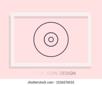 CD drive vector icon . Lorem Ipsum Illustration design