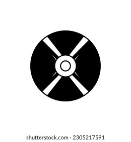 CD or DVD black fill icon. Digital optical disc vector illustration in trendy style. Blue-ray, DVD, or CD disc for saving video, music, and computer software. Editable graphic resources for you.