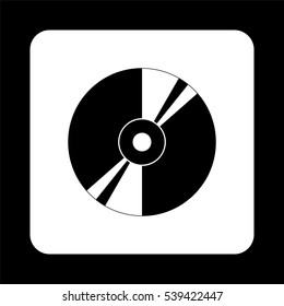 CD or DVD  - black vector icon