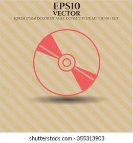 CD, DVD or Blu Ray disc icon or symbol