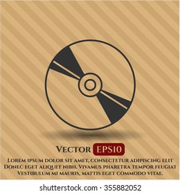Ilustración vectorial de iconos de disco CD, DVD o Blu Ray