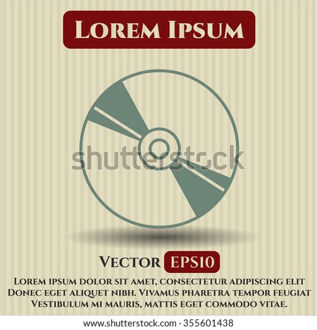 CD, DVD or Blu Ray disc vector symbol