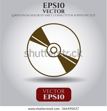 CD, DVD or Blu Ray disc icon or symbol