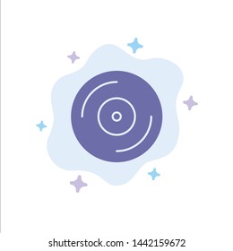 Cd, Dvd,  Blue Icon on Abstract Cloud Background