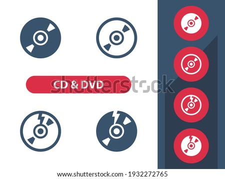 CD - DVD - Bluray Icons. Professional, pixel perfect icons. EPS 10 format.