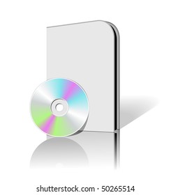 CD DVD box. Blank 3d boxes. Vector design element.