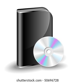 CD DVD box. Blank 3d boxes. Vector design element.