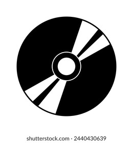 Vector de icono de casete de CD o DVD con diseño de moda