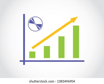 Cd Dvd Digital Media Storage Sales Increase Graph Bar Arrow