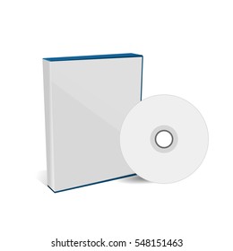 Cd Or Dvd Disc Cover Box Mockup Eps 10 Vector