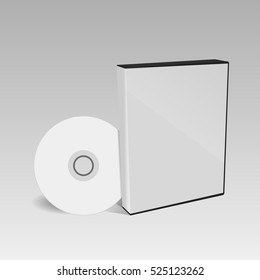 Cd Or Dvd Disc Cover Mockup Eps 10 Vector