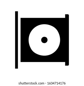 CD, DVD, disc drive vector icon illustration