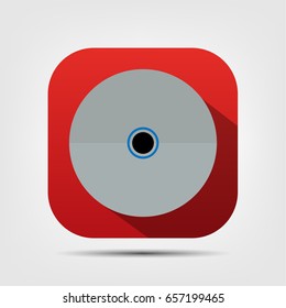 CD, DVD disc filled outline icon