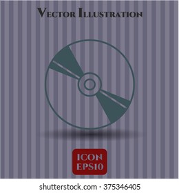 CD or DVD disc high quality icon