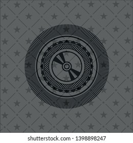 CD or DVD disc icon inside black badge