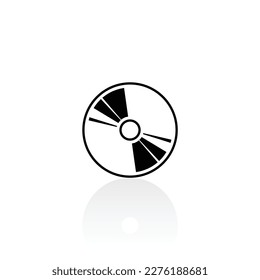 CD or DVD disc icon isolated vector graphics