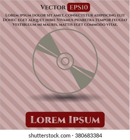 Icono o símbolo del disco de CD o DVD