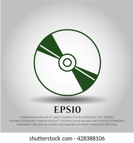 Icono o símbolo del disco de CD o DVD