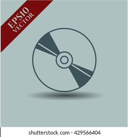 Icono o símbolo del disco de CD o DVD