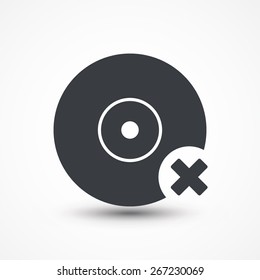 CD. DVD. Disc. icon. vector. Write CD. Delete.