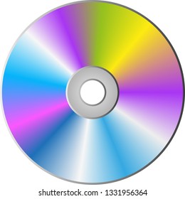 CD DVD disc isolated on transparent background. Vector image. Eps 8