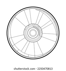 Icono de contorno de disco DVD de CD, ilustración vectorial en estilo de diseño moderno. Almacenamiento digital de datos en disco óptico. Blue-ray, DVD, CD. La mayoría se utiliza para guardar vídeo, música y software. Recursos gráficos editables.