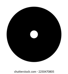 CD DVD Disc silhouette, vector illustration in trendy design style. Digital optical disc data storage. Blue-ray, DVD, CD, for saving video, music, and software. Editable graphic resources.