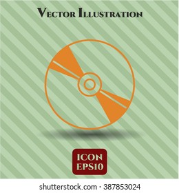 Icono vectorial de disco CD o DVD
