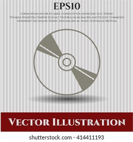 CD or DVD disc vector icon or symbol