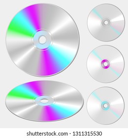 CD or DVD disc. Vector image