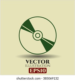 CD or DVD disc vector symbol
