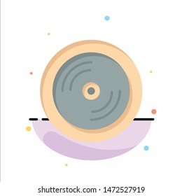 Cd, Dvd, Disk, Education Abstract Flat Color Icon Template