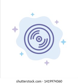 Cd, Dvd, Disk, Education Blue Icon on Abstract Cloud Background