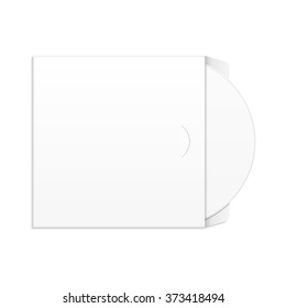 CD, DVD Disk Envelop Cover, Corporate Identity And Branding Templates. Illustration Isolated On White Background. Mock Up Template Ready For Your Design. Product Packing Vector EPS10