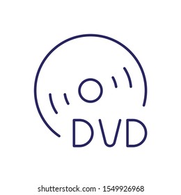 CD DVD DIsk Icon Symbol Vector Outline