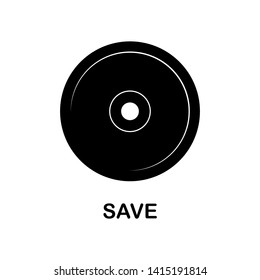 CD or DVD disk icon. Vector flat design